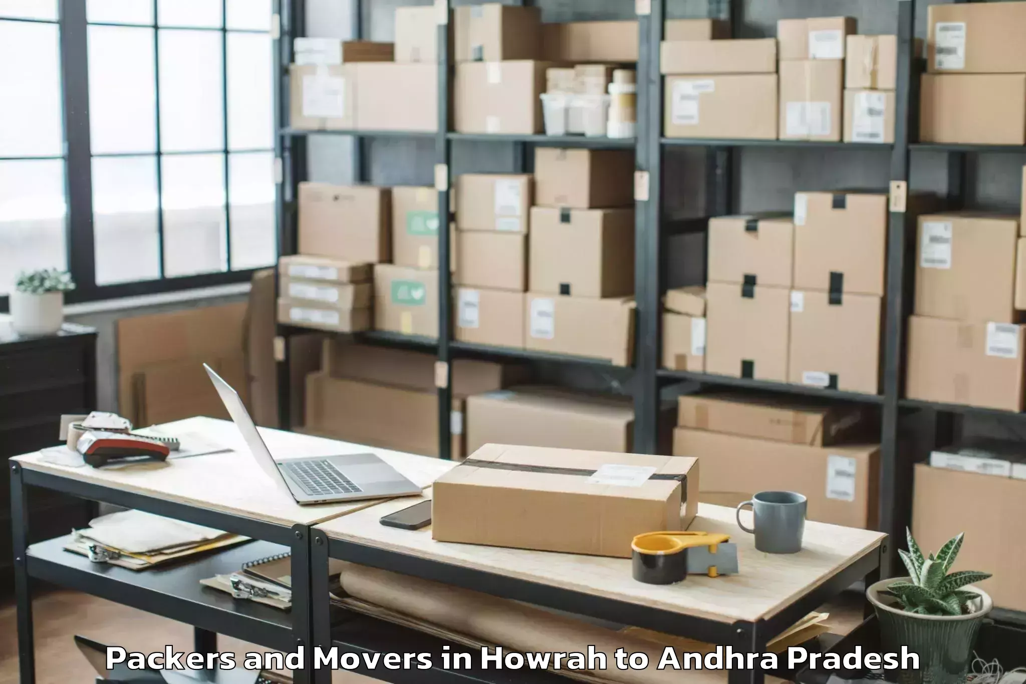 Quality Howrah to Piduguralla Packers And Movers